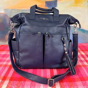 Lily Jade Diaper Bag Backpack - Navy - Vegan Leather